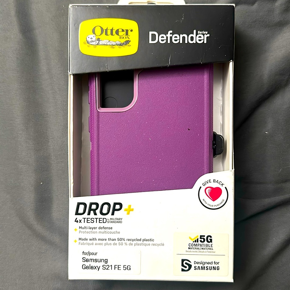 OtterBox Defender Series SCREENLESS Case for Galaxy S21 FE 5G-Purple- NWT